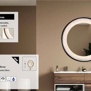 Oglinda cu iluminat pentru baie cu protectie IP44 Luxo LED, 80cm 236829 universul-luminii.ro