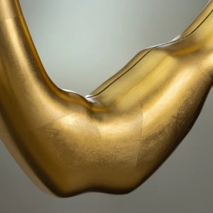Oglinda de perete decorativa AURA 90cm auriu - Img 5
