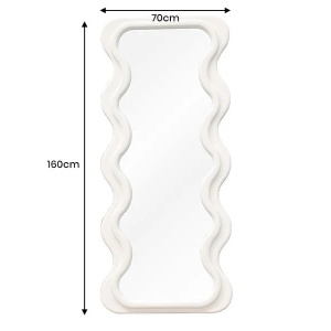 Oglinda de perete design modern CURVY 160cm, alb A-45942 VC - Img 2
