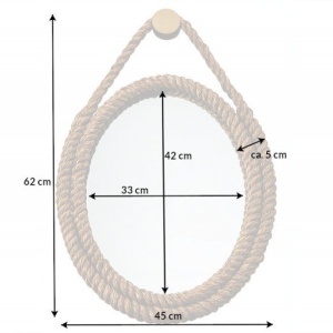 Oglinda de perete Seven Seas 60cm Tau natur - Img 4