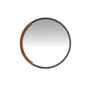 Oglinda decorativa design LUX Round black steel, 80cm