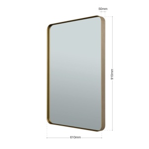 Oglinda decorativa design modern CARLO auriu 61x90cm - Img 9
