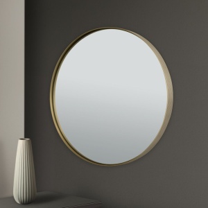 Oglinda decorativa design modern CARLO auriu D-61cm