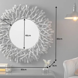 Oglinda decorativa Riverside 80cm gri - Img 4