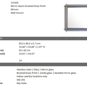 Oglinda design LUX Quinn, alama 85,5x85,5cm 114102 HZ - Img 2
