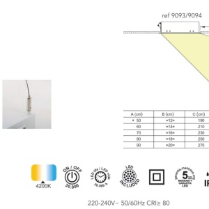 Panou incastrabil LED efect vizual luminator cer albastru BLUE SKY 30x30cm - Img 10