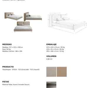 Pat dublu design LUX Allan 180x200cm - Img 10