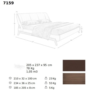 Pat dublu design LUX Brown 180x200cm - Img 10