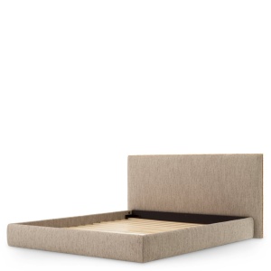 Pat dublu tapitat design LUX Ashford 180x210cm, Beckett beige - Img 3