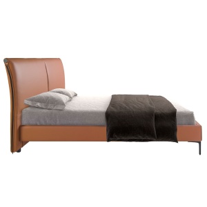 Pat dublu tapitat design LUX Brown 180x200cm - Img 8