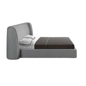 Pat dublu tapitat design LUX Dark grey, 180x200cm - Img 3