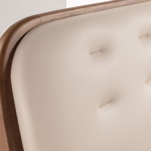 Pat dublu tapitat design LUX Walnut Veneer 180x200cm - Img 8
