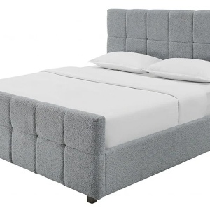 Pat PRESTIGE 180x200cm boucle gri cu spatiu de depozitare - Img 2