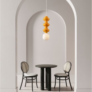 Pendul ceramic design modern CHIC portocaliu 232439 universul-luminii.ro