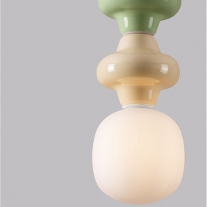 Pendul ceramic design modern CHIC verde/ galben 152159 universul-luminii.ro