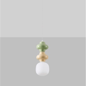Pendul ceramic design modern CHIC verde/ galben 232429 universul-luminii.ro