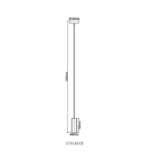 Pendul cu Spot metal negru JAMES 248999 universul-luminii.ro