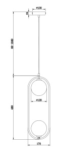 Pendul design circular RING alama MYMOD013PL-02BS 195379 universul-luminii.ro