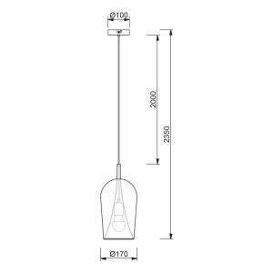 Pendul design decorativ Elsa Copa 1L transparent - Img 11