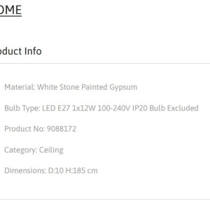 Pendul design decorativ Ghips, DOME 245509 universul-luminii.ro