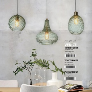 Pendul design decorativ Venice oval, green 224419 universul-luminii.ro