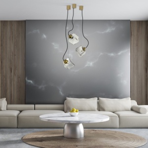 Pendul design LUX, cub din sticla suspendat personalizabil Dancing Cube 208549 universul-luminii.ro