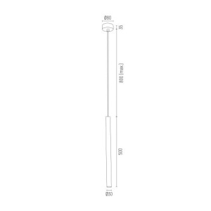 Pendul design minimalist Etna plus negru 8cm - Img 2