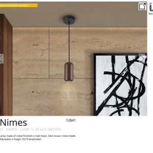 Pendul design moderm Nimes maro 186109 universul-luminii.ro