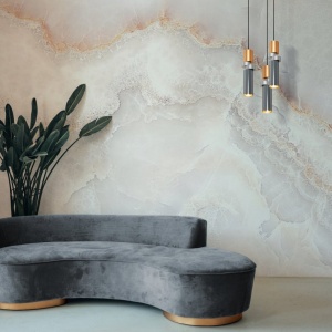 Pendul design modern Palette gri, auriu, argintiu - Img 2