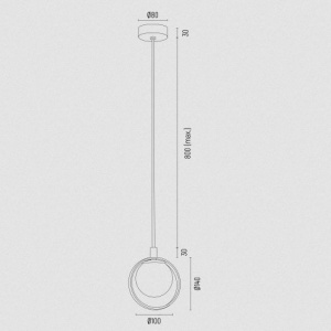 Pendul design modern Saturnia auriu - Img 4