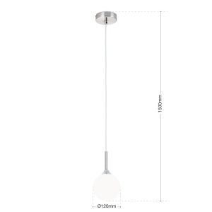 Pendul design modern SNOWWHITE crom satin - Img 7