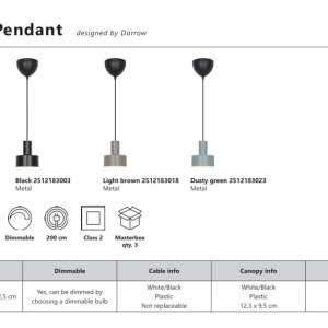 Pendul Design Nordic Minimalist, Matis negru - Img 9
