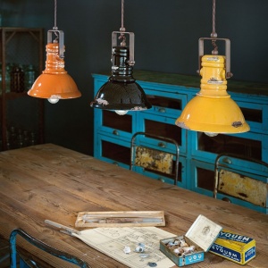 Pendul design retro realizata manual din ceramica INDUSTRIAL 216819 universul-luminii.ro