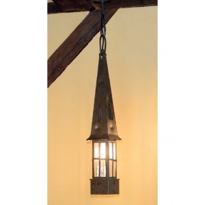 Pendul iluminat exterior din fier forjat design medieval HL 2631