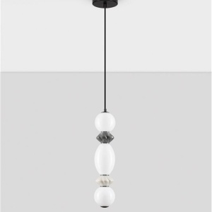 Pendul LED decorativ ceramic gri, alb, PALLINA 168109 universul-luminii.ro