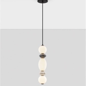 Pendul LED decorativ ceramic gri, alb, PALLINA 244919 universul-luminii.ro