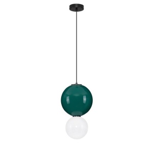 Pendul LED decorativ portelan jasper, sticla alb, NOESIS