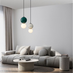 Pendul LED decorativ portelan jasper, sticla alb, NOESIS 168259 universul-luminii.ro