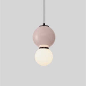 Pendul LED decorativ portelan mocha, sticla alb, NOESIS 244999 universul-luminii.ro