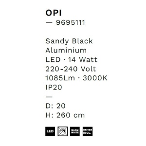 Pendul LED design ambiental Opi negru 233419 universul-luminii.ro