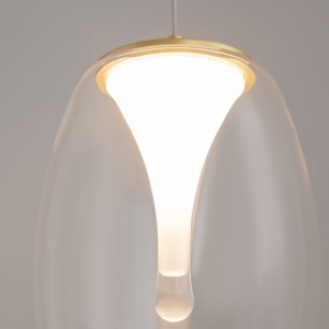 Pendul LED design decorativ Splash auriu/transparent 225799 universul-luminii.ro