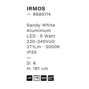 Pendul LED design minimalist IRMOS alb 65789 universul-luminii.ro