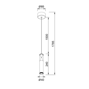 Pendul LED design minimalist SPARK alama aurie MA-8969 - Img 3