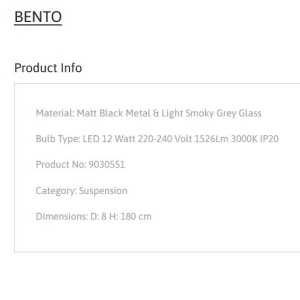 Pendul LED design modern BENTO gri fumuriu 232489 universul-luminii.ro