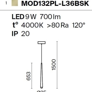 Pendul LED design modern Cascade alama - Img 4