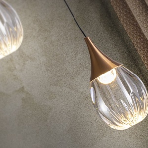 Pendul LED design modern Corina negru/ cupru 84049 universul-luminii.ro