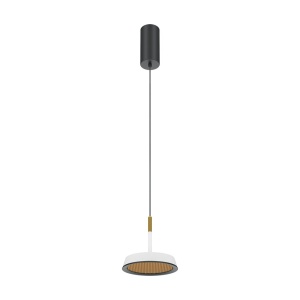 Pendul LED design modern El 14,5cm alb/auriu - Img 1