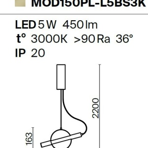 Pendul LED design modern Enigma alama - Img 5