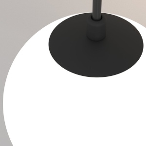 Pendul LED incastrabil design tehnic Luna negru, 3000K 55599 universul-luminii.ro