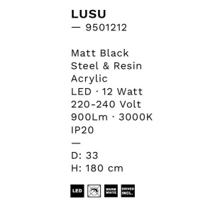 Pendul LED, Lustra design modern Lusu 33cm 148239 universul-luminii.ro
